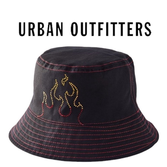 Urban Outfitters Accessories - BRAND NEW Urban Outfitters Y2K Rhinestone Denim Bucket Hat